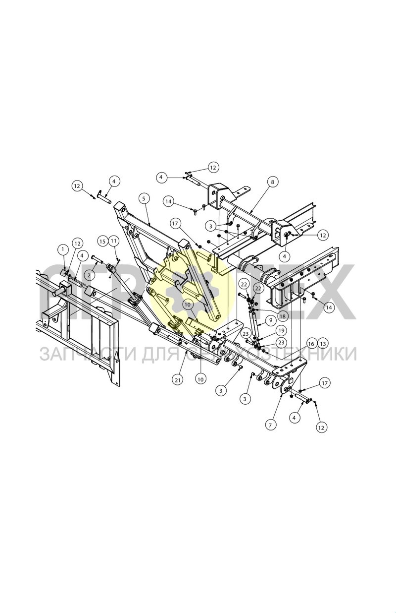 Подвеска штанги и параллельный механизм (SX017595) (№3 на схеме)